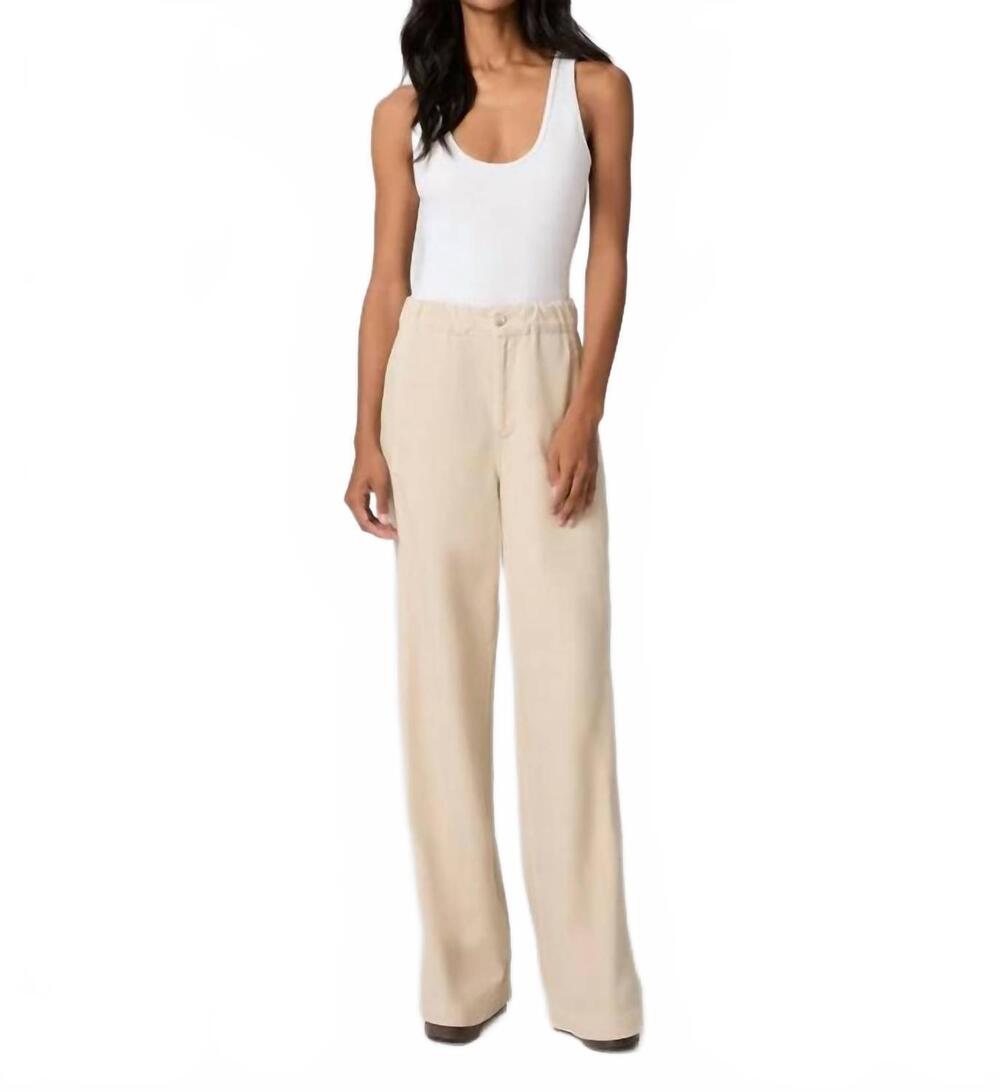 NEW PAIGE rumi wide leg pant in vintage biscotti